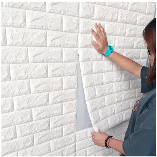3d Wall Sticker White Brick Sheet