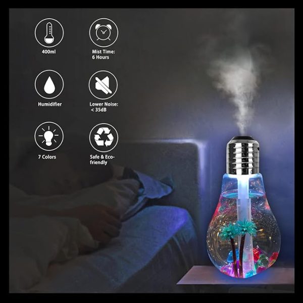 Usb Air Humidifier | Bulb Humidifier Lamp Shape | Decorative Lights
