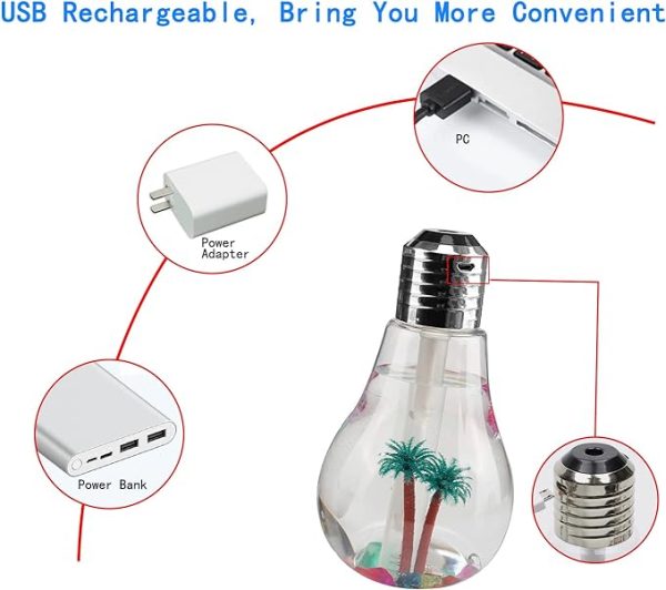 Usb Air Humidifier | Bulb Humidifier Lamp Shape | Decorative Lights