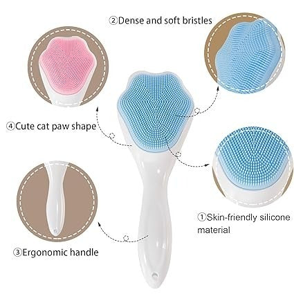 1 Pcs Silicone Face Scrubber Exfoliating Brush