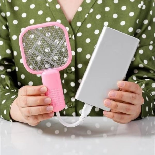 Mini Usb Rechargeable Mosquito Racket With Uv Light
